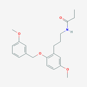 N-[3-[5-methoxy-2-[(3-methoxyphenyl)methoxy]phenyl]propyl]propanamide