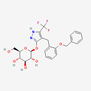 4-(2-benzyloxybenzyl)-3-(beta-D-glucopyranosyloxy)-5-trifluoromethyl-1H-pyrazole