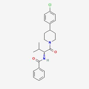 molecular formula C23H27ClN2O2 B10780080 (R)-N-(1-(4-(4-Chlorophenyl)piperidin-1-yl)-3-methyl-1-oxobutan-2-yl)benzamide 