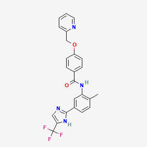 molecular formula C24H19F3N4O2 B10780083 N-[2-methyl-5-[5-(trifluoromethyl)-1H-imidazol-2-yl]phenyl]-4-(pyridin-2-ylmethoxy)benzamide 