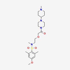 4-methoxy-N,2,6-trimethyl-N-[2-[2-[4-(1-methylpiperidin-4-yl)piperazin-1-yl]-2-oxoethoxy]ethyl]benzenesulfonamide