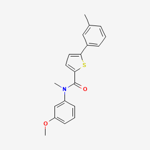 molecular formula C20H19NO2S B10780099 N-(3-methoxyphenyl)-N-methyl-5-m-tolylthiophene-2-carboxamide 