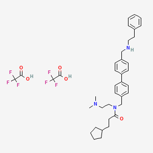 3-cyclopentyl-N-[2-(dimethylamino)ethyl]-N-[[4-[4-[(2-phenylethylamino)methyl]phenyl]phenyl]methyl]propanamide;2,2,2-trifluoroacetic acid