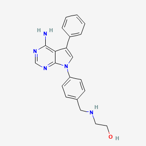 2-(4-(4-amino-5-phenyl-7H-pyrrolo[2,3-d]pyrimidin-7-yl)benzylamino)ethanol