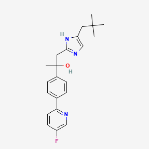 1-[4-(2,2-Dimethylpropyl)-1h-imidazol-2-yl]-2-[4-(5-fluoropyridin-2-yl)phenyl]propan-2-ol