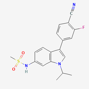 N-(3-(4-cyano-3-fluorophenyl)-1-isopropyl-1H-indol-6-yl)methanesulfonamide