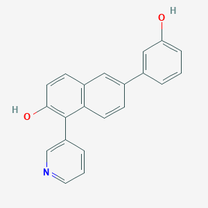 molecular formula C21H15NO2 B10780177 6-(3-Hydroxyphenyl)-1-(pyridin-3-yl)-2-naphthol 