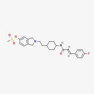 [2-[2-[4-[[(E)-3-(4-fluorophenyl)prop-2-enoyl]amino]cyclohexyl]ethyl]-1,3-dihydroisoindol-5-yl] methanesulfonate