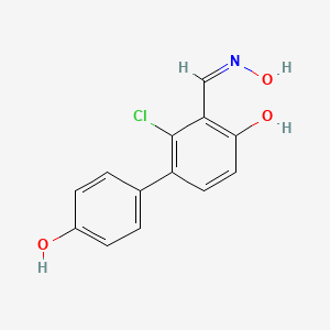 3-chloro-2-[(Z)-hydroxyiminomethyl]-4-(4-hydroxyphenyl)phenol