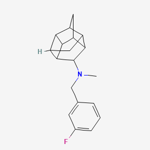 molecular formula C19H22FN B10780184 (8S)-N-[(3-fluorophenyl)methyl]-N-methylpentacyclo[5.4.0.02,6.03,10.05,9]undecan-8-amine 