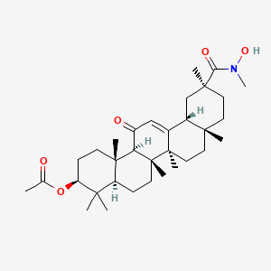 molecular formula C33H51NO5 B10780201 [(3S,4aR,6aR,6bS,8aS,11S,12aR,14aR,14bS)-11-[hydroxy(methyl)carbamoyl]-4,4,6a,6b,8a,11,14b-heptamethyl-14-oxo-2,3,4a,5,6,7,8,9,10,12,12a,14a-dodecahydro-1H-picen-3-yl] acetate 