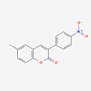 molecular formula C16H11NO4 B10780212 6-Methyl-3-(4-nitrophenyl)chromen-2-one 