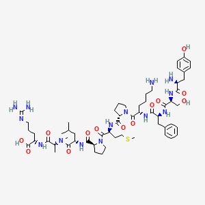 molecular formula C58H90N14O13S B10780220 H-Tyr-Ser-Phe-Lys-Pro-Met-Pro-Leu-D-N(Me)Ala-Arg-OH 