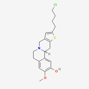 molecular formula C20H24ClNO2S B10780224 (1S)-14-(4-chlorobutyl)-5-methoxy-15-thia-10-azatetracyclo[8.7.0.02,7.012,16]heptadeca-2,4,6,12(16),13-pentaen-4-ol 