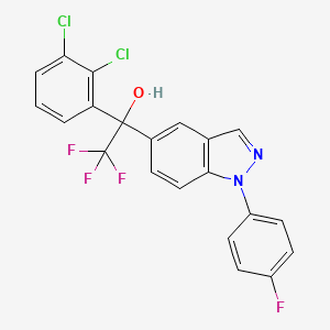 1-(2,3-Dichlorophenyl)-2,2,2-trifluoro-1-(1-(4-fluorophenyl)-1H-indazol-5-YL)ethanol (enantiomeric mix)