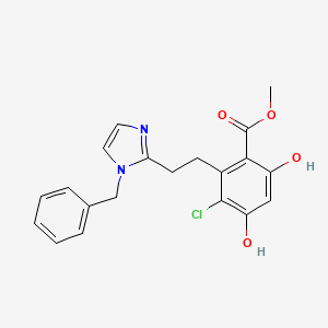 methyl 2-[2-(1-benzyl-1H-imidazol-2-yl)ethyl]-3-chloro-4,6-dihydroxybenzoate