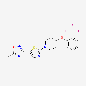 5-Methyl-3-(2-(4-(2-(trifluoromethyl)phenoxy)piperidin-1-yl)thiazol-5-yl)-1,2,4-oxadiazole