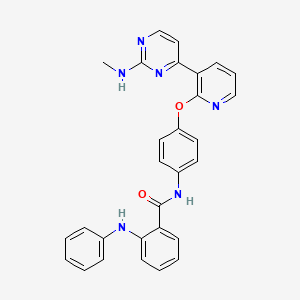 molecular formula C29H24N6O2 B10780279 2-anilino-N-[4-[3-[2-(methylamino)pyrimidin-4-yl]pyridin-2-yl]oxyphenyl]benzamide 