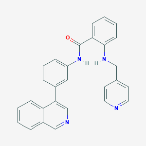 molecular formula C28H22N4O B10780294 N-(3-Isoquinolin-4-yl-phenyl)-2-[(pyridin-4-ylmethyl)-amino]-benzamide 