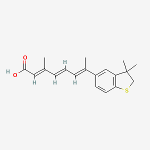 molecular formula C19H22O2S B10780301 (2E,4E,6E)-7-(3,3-Dimethyl-2,3-dihydro-benzo[b]thiophen-5-yl)-3-methyl-octa-2,4,6-trienoic acid 