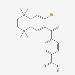 molecular formula C23H25BrO2 B10780313 4-[1-(3-Bromo-5,5,8,8-tetramethyl-5,6,7,8-tetrahydro-naphthalen-2-yl)-vinyl]-benzoic acid 