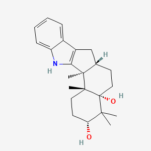 molecular formula C23H31NO2 B10780330 Lecanindole D 