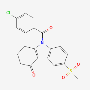 9-(4-chlorobenzoyl)-6-methylsulfonyl-2,3-dihydro-1H-carbazol-4-one