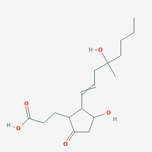 3-[3-Hydroxy-2-(4-hydroxy-4-methyloct-1-en-1-yl)-5-oxocyclopentyl]propanoic acid