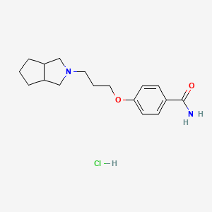 molecular formula C17H25ClN2O2 B10780430 4-[3-(3,3a,4,5,6,6a-hexahydro-1H-cyclopenta[c]pyrrol-2-yl)propoxy]benzamide;hydrochloride 