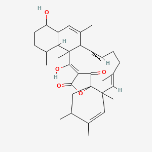 (7E,11E,23Z)-17,23-dihydroxy-3,4,6,8,12,14,20,22-octamethyl-26-oxapentacyclo[22.2.1.01,6.013,22.016,21]heptacosa-4,7,11,14,23-pentaene-25,27-dione