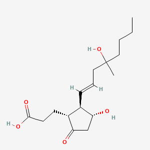 molecular formula C17H28O5 B10780440 2,3,4,5-Tetranor-misoprostol Acid 