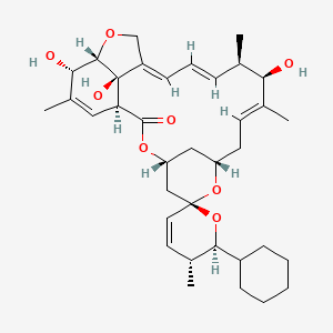 molecular formula C36H50O8 B10780477 (1'S,2S,3R,4'R,6R,8'S,10'E,12'R,13'R,14'E,16'E,20'S,21'S,24'R)-2-cyclohexyl-12',21',24'-trihydroxy-3,11',13',22'-tetramethylspiro[2,3-dihydropyran-6,6'-3,7,19-trioxatetracyclo[15.6.1.14,8.020,24]pentacosa-10,14,16,22-tetraene]-2'-one 