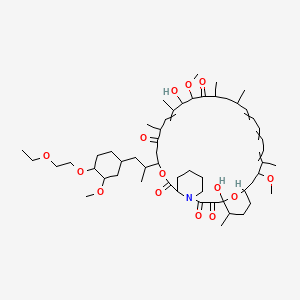 12-[1-[4-(2-Ethoxyethoxy)-3-methoxycyclohexyl]propan-2-yl]-1,18-dihydroxy-19,30-dimethoxy-15,17,21,23,29,35-hexamethyl-11,36-dioxa-4-azatricyclo[30.3.1.04,9]hexatriaconta-16,24,26,28-tetraene-2,3,10,14,20-pentone