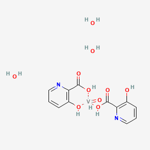 molecular formula C12H17N2O10V B10780494 Hydrido(oxo)vanadium;3-hydroxypyridine-2-carboxylic acid;trihydrate 