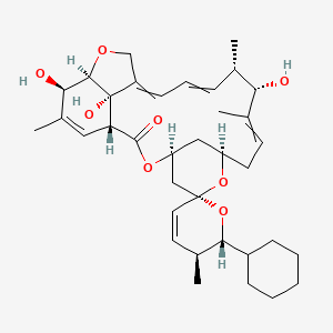 (1'R,2R,3S,4'S,6S,8'R,12'S,13'S,20'R,21'R,24'S)-2-cyclohexyl-12',21',24'-trihydroxy-3,11',13',22'-tetramethylspiro[2,3-dihydropyran-6,6'-3,7,19-trioxatetracyclo[15.6.1.14,8.020,24]pentacosa-10,14,16,22-tetraene]-2'-one