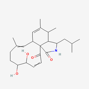 5,6-dihydroxy-9,13,14-trimethyl-16-(2-methylpropyl)-17-azatricyclo[9.7.0.01,15]octadeca-3,9,12-triene-2,18-dione