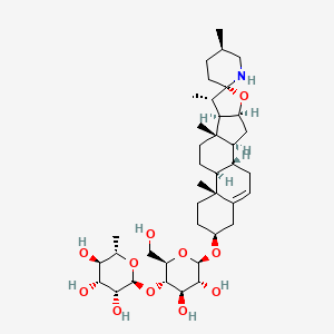 (2S,3R,4R,5R,6S)-2-[(2R,3S,4R,5R,6R)-4,5-dihydroxy-2-(hydroxymethyl)-6-[(1S,2S,4S,5'R,6S,7S,8R,9S,12S,13R,16S)-5',7,9,13-tetramethylspiro[5-oxapentacyclo[10.8.0.02,9.04,8.013,18]icos-18-ene-6,2'-piperidine]-16-yl]oxyoxan-3-yl]oxy-6-methyloxane-3,4,5-triol