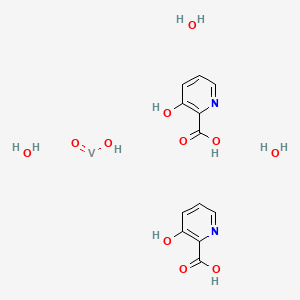 molecular formula C12H17N2O11V B10780543 Bis(3-hydroxypicolinic acid) trihydrate hydrogenvanadate 