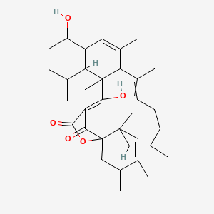 molecular formula C34H46O5 B10780551 (7Z,23Z)-17,23-dihydroxy-3,4,6,8,12,14,20,22-octamethyl-26-oxapentacyclo[22.2.1.01,6.013,22.016,21]heptacosa-4,7,11,14,23-pentaene-25,27-dione 