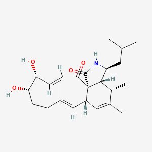 molecular formula C24H35NO4 B10780559 (1S,3E,5R,6S,9E,11S,14S,15R,16S)-5,6-dihydroxy-9,13,14-trimethyl-16-(2-methylpropyl)-17-azatricyclo[9.7.0.01,15]octadeca-3,9,12-triene-2,18-dione 