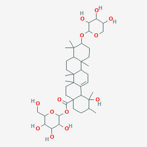 [3,4,5-trihydroxy-6-(hydroxymethyl)oxan-2-yl] 1-hydroxy-1,2,6a,6b,9,9,12a-heptamethyl-10-(3,4,5-trihydroxyoxan-2-yl)oxy-2,3,4,5,6,6a,7,8,8a,10,11,12,13,14b-tetradecahydropicene-4a-carboxylate