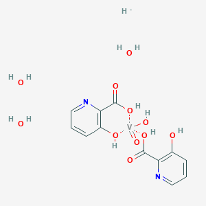 molecular formula C12H18N2O11V- B10780595 Hydride;hydroxy(oxo)vanadium;3-hydroxypyridine-2-carboxylic acid;trihydrate 