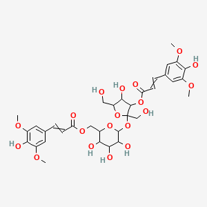 molecular formula C34H42O19 B10780618 (3-Sinapoyl)fructofuranosyl-(6-sinapoyl)glucopyranoside 