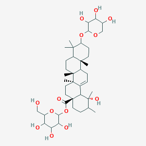 [3,4,5-trihydroxy-6-(hydroxymethyl)oxan-2-yl] (1R,4aS,6aS,6bR,12aR)-1-hydroxy-1,2,6a,6b,9,9,12a-heptamethyl-10-(3,4,5-trihydroxyoxan-2-yl)oxy-2,3,4,5,6,6a,7,8,8a,10,11,12,13,14b-tetradecahydropicene-4a-carboxylate