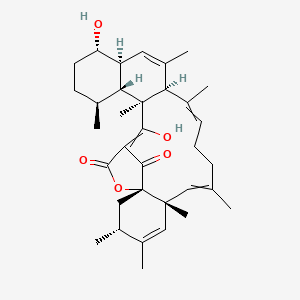 (1S,3R,6R,13R,16S,17S,20S,21R,22S)-17,23-dihydroxy-3,4,6,8,12,14,20,22-octamethyl-26-oxapentacyclo[22.2.1.01,6.013,22.016,21]heptacosa-4,7,11,14,23-pentaene-25,27-dione