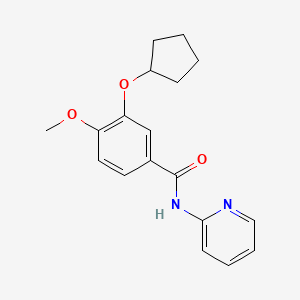 molecular formula C18H20N2O3 B10780753 3-cyclopentyloxy-4-methoxy-N-pyridin-2-yl-benzamide 