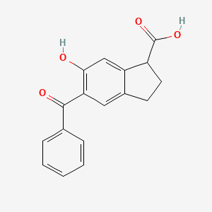 molecular formula C17H14O4 B10780774 Oxindanac CAS No. 99910-67-5