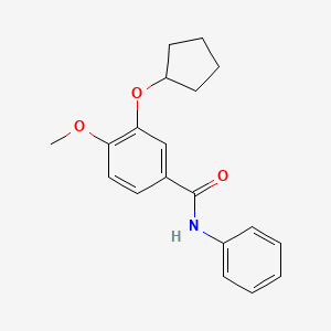 molecular formula C19H21NO3 B10780791 3-cyclopentyloxy-4-methoxy-N-phenyl-benzamide 