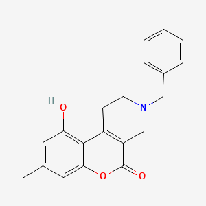 molecular formula C20H19NO3 B10780795 3-benzyl-10-hydroxy-8-methyl-2,4-dihydro-1H-chromeno[3,4-c]pyridin-5-one CAS No. 27296-60-2