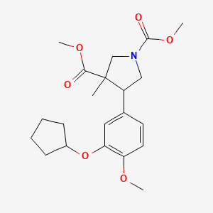 Dimethyl 4-(3-cyclopentyloxy-4-methoxyphenyl)-3-methylpyrrolidine-1,3-dicarboxylate